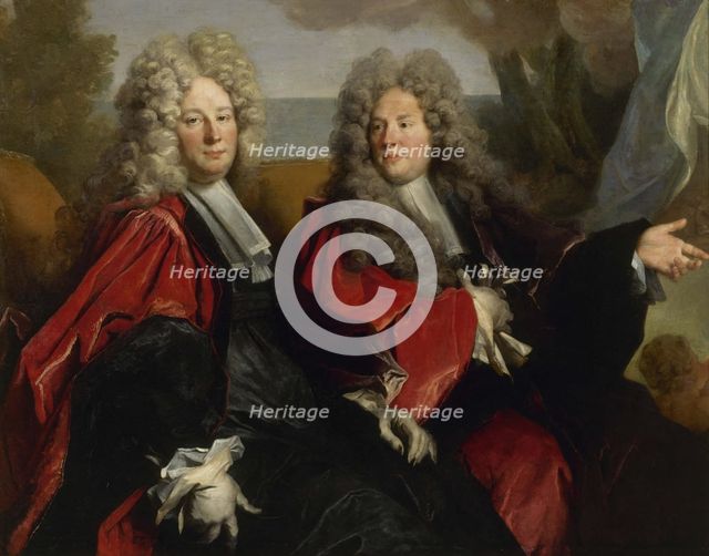 Portrait de deux échevins en fonction en 1702 : Hugues Desnotz, à droite, et un inconnu..., 1702. Creator: Nicolas de Largilliere.