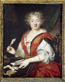 Portrait de femme écrivant, autrefois identifiée comme Mme de Sévigné, c1680. Creator: Ecole Francaise