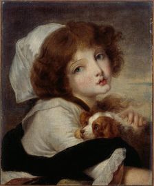 Portrait de fillette au petit chien. Creator: Jean-Baptiste Greuze