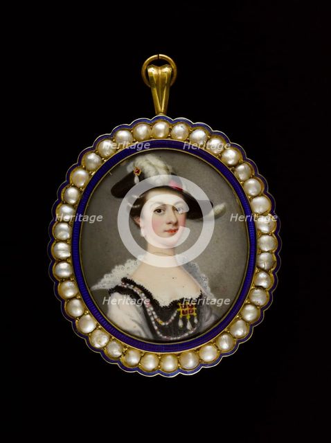 Portrait de jeune femme en costume. Creator: Ecole Francaise.