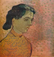 Portrait De Jeune Fille Sur Fond Rose 1888. Artist: Vincent van Gogh
