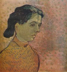 Portrait De Jeune Fille Sur Fond Rose 1888. Artist: Vincent van Gogh