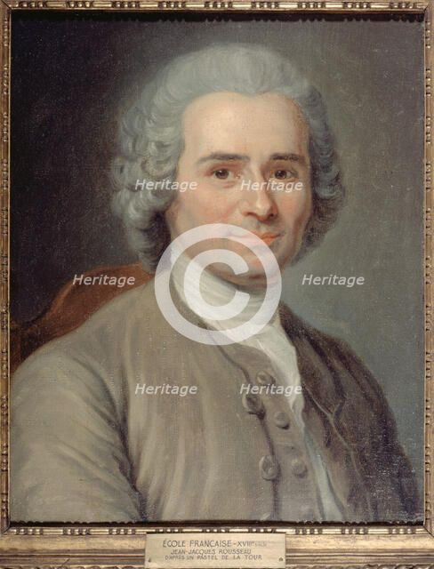Portrait de Jean-Jacques Rousseau (1712-1778), écrivain et philosophe, after 1753. Creator: Maurice-Quentin de La Tour.