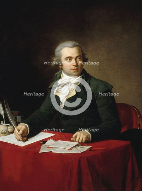 Portrait de Jules-François Paré, président du tribunal du IVe arrondissement, ministre..., 1795. Creator: Jean Louis Laneuville.