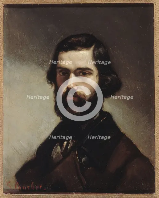 Portrait de Jules Vallès (1832-1885), écrivain, c1861. Creator: Gustave Courbet.