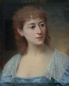 Portrait de Julia Bartet (1854-1941), sociétaire de la Comédie-Française dans le rôle de..., 1884. Creator: Daniel Berard