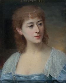 Portrait de Julia Bartet (1854-1941), sociétaire de la Comédie-Française dans le rôle de..., 1884. Creator: Daniel Berard