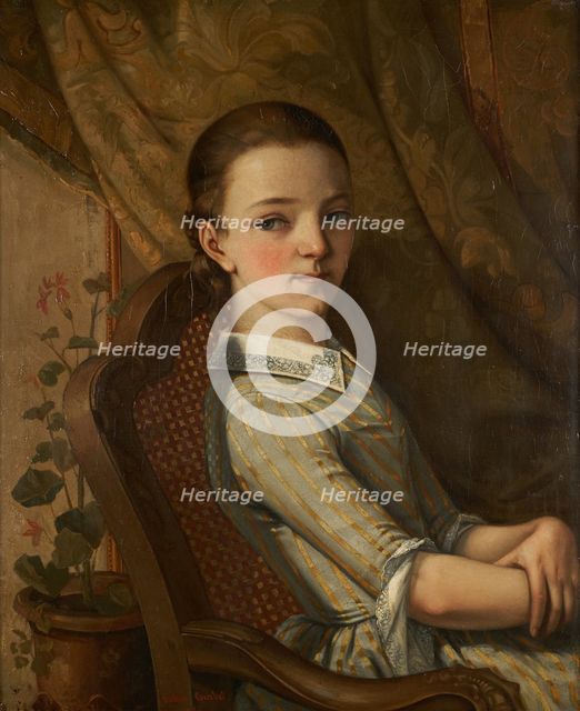 Portrait de Juliette Courbet, 1844. Creator: Gustave Courbet.