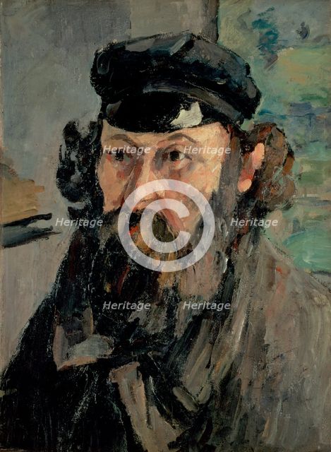 Portrait de l'artiste à la casquette (Self-Portrait in a Casquette), 1875. Creator: Paul Cezanne.