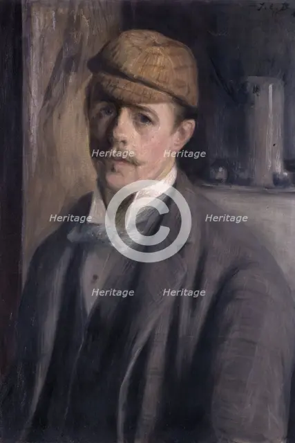 Portrait de l'artiste, c.1890. Creator: Jacques Emile Blanche.