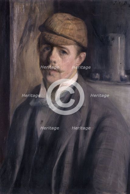 Portrait de l'artiste, c.1890. Creator: Jacques Emile Blanche.