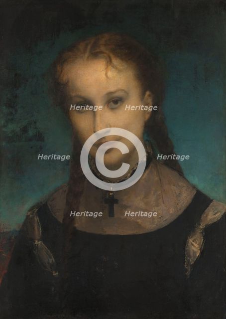 Portrait de la comtesse de Monfort, c.1870. Creator: Gustave Ricard.