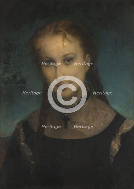 Portrait de la comtesse de Monfort, c.1870. Creator: Gustave Ricard.