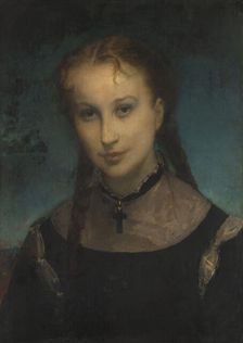 Portrait de la comtesse de Monfort, c.1870. Creator: Gustave Ricard