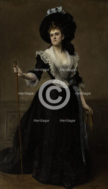 Portrait de la comtesse Edmond Récopé, née Malher, 1888. Creator: Edouard Bernard Debat-Ponsan.