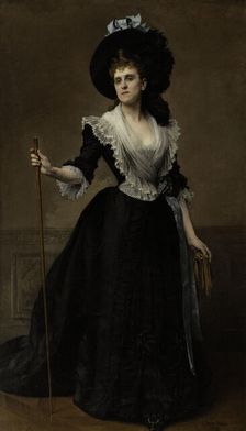 Portrait de la comtesse Edmond Récopé, née Malher, 1888. Creator: Edouard Bernard Debat-Ponsan