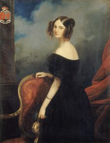 Portrait de la duchesse de Valençay, comtesse de Talleyrand-Périgord., c.1838. Creator: Claude-Marie Dubufe
