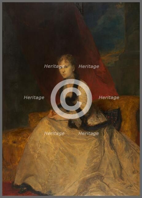 Portrait de la marquise Landolfo-Carcano, 1868. Creator: Gustave Ricard.