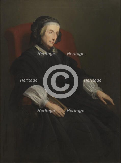 Portrait de la Reine Marie-Amélie en deuil, c.1857. Creator: Workshop of Ary Scheffer.