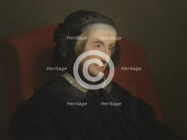 Portrait de la Reine Marie-Amélie en deuil, c.1857. Creator: Workshop of Ary Scheffer.