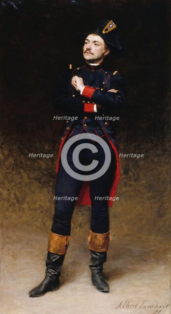 Portrait de l'acteur Léon Marais (1853-1891), dans le rôle de Martial de "Thermidor" de..., 1891. Creator: Albert Antoine Lambert.