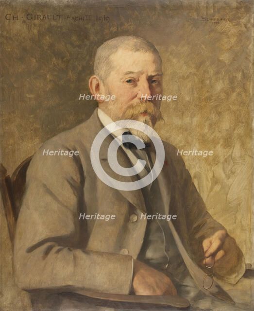 Portrait de l’architecte Charles Louis Girault (1851-1932), 1919. Creator: Francois Schommer.