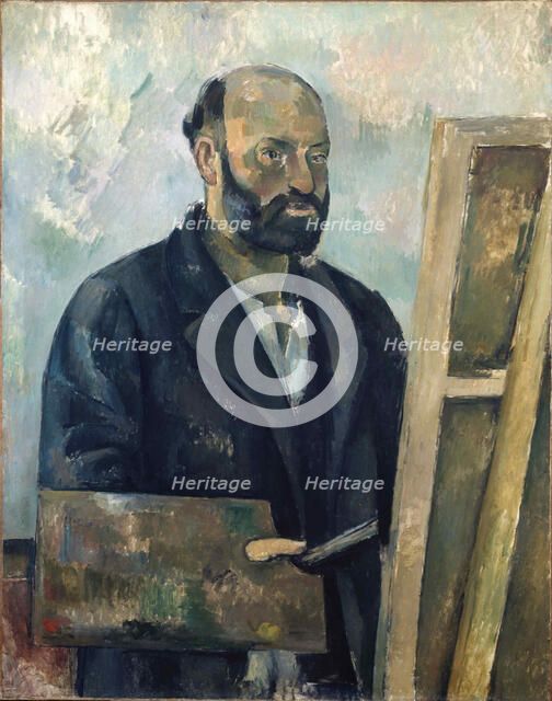 Portrait de l'artiste à la palette, c. 1890. Creator: Cézanne, Paul (1839-1906).