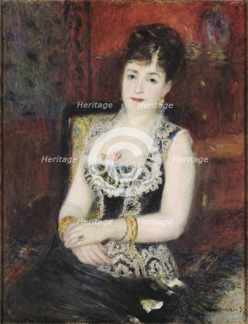 Portrait de le comtesse Mélanie de Pourtalès, née Mélanie Renouard de Bussière (1836-1914), 1877. Creator: Renoir, Pierre Auguste (1841-1919).