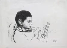 Portrait de Lucien Pissarro, 1874. Artist: Camille Pissarro