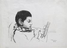 Portrait de Lucien Pissarro, 1874. Artist: Camille Pissarro