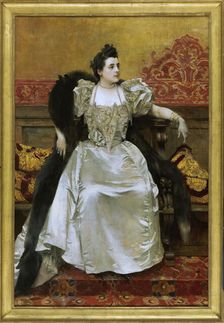Portrait de Mme Gaston Menier, 1892. Creator: Francois Flameng