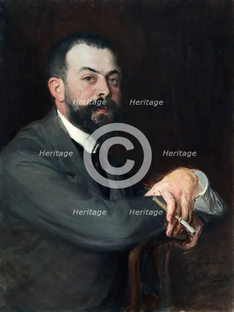 Portrait de Monsieur Léon Pissard jeune, c.1895. Creator: Jacques Emile Blanche.
