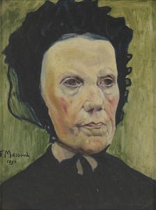 Portrait de Madame Massoul, grand-mère de l'artiste, 1890. Creator: Felix Massoul