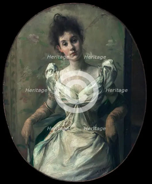 Portrait de Madame Abel Hermant, 1888. Creator: Jacques Emile Blanche.