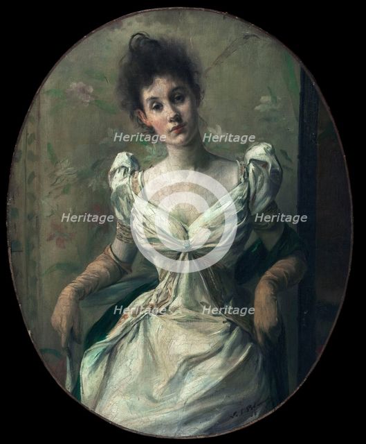 Portrait de Madame Abel Hermant, 1888. Creator: Jacques Emile Blanche.