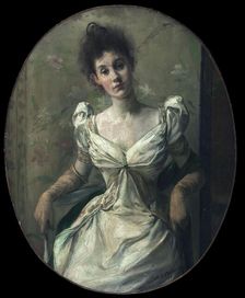 Portrait de Madame Abel Hermant, 1888. Creator: Jacques Emile Blanche