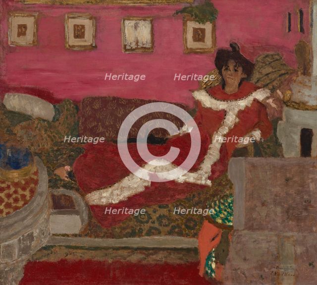 Portrait de Madame Delierre (Symphonie en rouge) , c1901. Creator: Vuillard, Édouard (1868-1940).