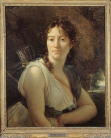 Portrait de Mademoiselle Duchesnois (1777-1835), sociétaire de la Comédie..., between 1805 and 1837. Creator: Francois Pascal Simon Gerard