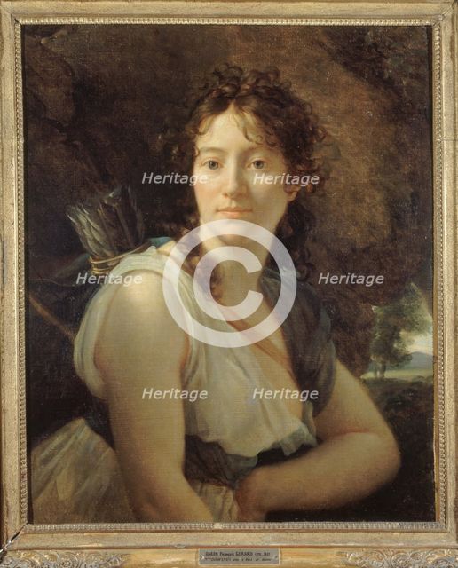 Portrait de Mademoiselle Duchesnois (1777-1835), sociétaire de la Comédie..., between 1805 and 1837. Creator: Francois Pascal Simon Gerard.