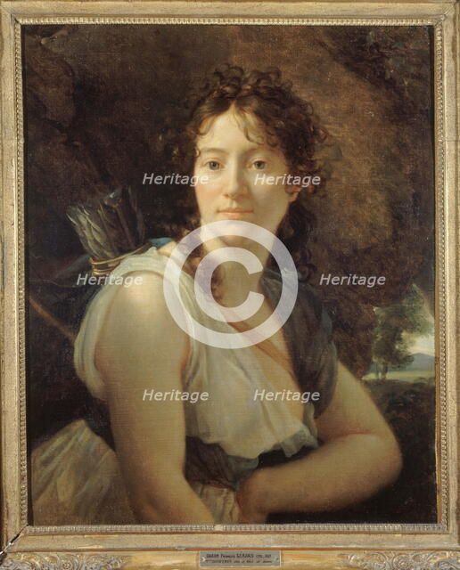 Portrait de Mademoiselle Duchesnois (1777-1835), sociétaire de la Comédie..., between 1805 and 1837. Creator: Francois Pascal Simon Gerard.