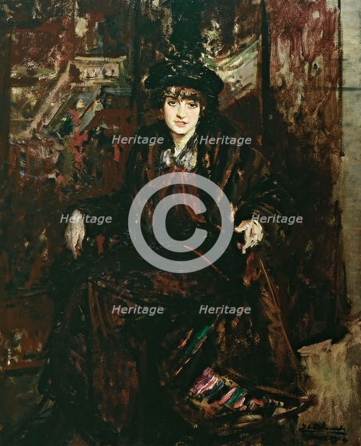 Portrait de Marguerite Decazes de Glucksbierg, princesse Jean de Broglie, depuis Honorable..., 1914. Creator: Jacques Emile Blanche.