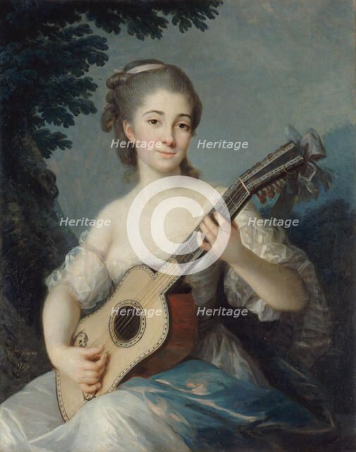 Portrait de Marie-Louise-Adélaïde-Jacquette de Robien, vicomtesse de Mirabeau, 1774. Creator: Elisabeth Louise Vigee-LeBrun.