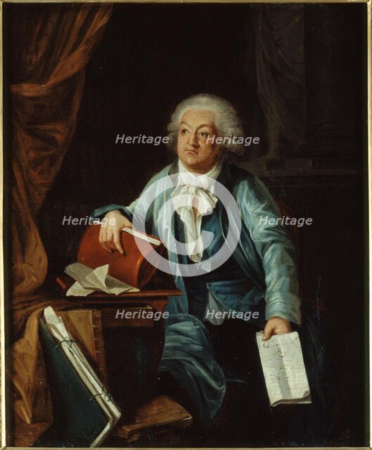 Portrait de Mirabeau (1749-1791) dans son cabinet de travail, 1791. Creator: Laurent Dabos.