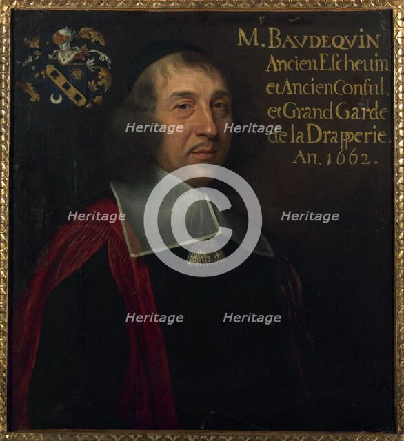 Portrait de Nicolas Baudequin, échevin de la Ville de Paris, 1662. Creator: Ecole Francaise.