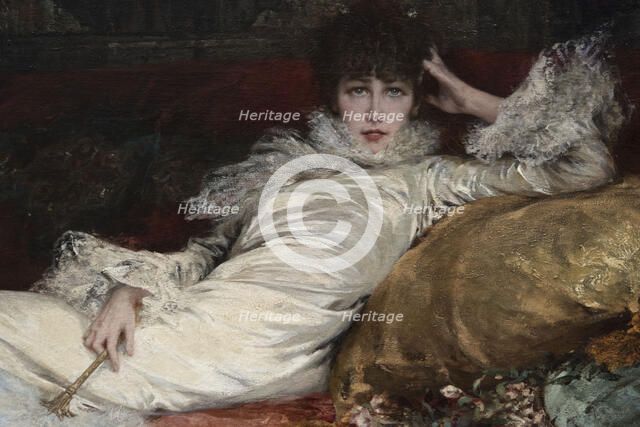 Portrait de Sarah Bernhardt, 1876. Creator: Georges Jules Victor Clairin.