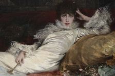 Portrait de Sarah Bernhardt, 1876. Creator: Georges Jules Victor Clairin