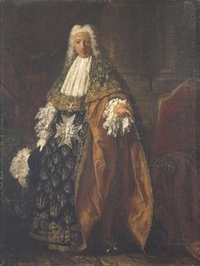 Portrait de Paul-Hippolyte de Beauvillier, duc de Saint-Aignan (1684-1776), en tenue de...c1737-1749 Creator: Pierre Subleyras