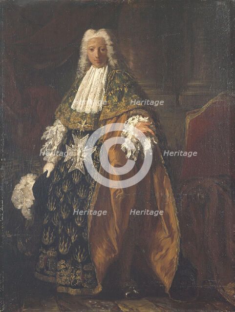 Portrait de Paul-Hippolyte de Beauvillier, duc de Saint-Aignan (1684-1776), en tenue de...c1737-1749 Creator: Pierre Subleyras.