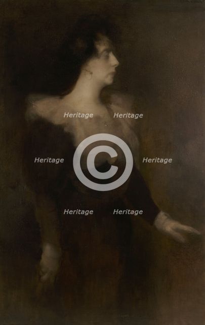 Portrait de Pauline Ménard-Dorian, c.1890. Creator: Eugene Carriere.