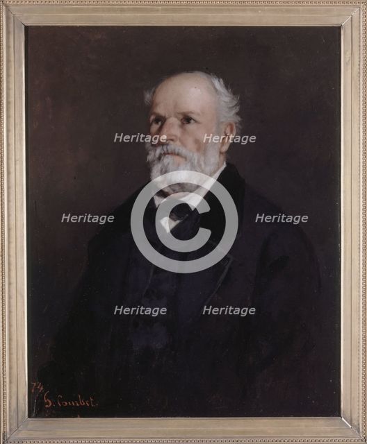 Portrait de Régis Courbet, père de l'artiste, 1874. Creator: Gustave Courbet.